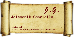 Jelencsik Gabriella névjegykártya