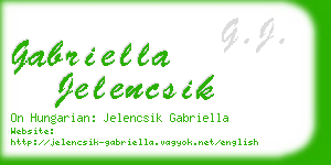 gabriella jelencsik business card